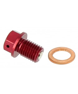 Tappo Drenaggio Olio Con Inserto Magnetico Colore Rosso