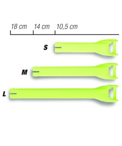 Fibia Stivale Cinghie Giallo Fluo Medie 14 Cm