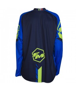 COMPLETO FM X 29 BLU E GIALLO FLUO (PANTALONE+MAGLIA) MISURA 34/50-XL