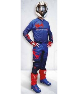COMPLETO FM XPRO24 BLU E ROSSO (PANTALONE+MAGLIA) 32/48-L