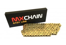 CATENA MX CHAIN 420 CROSS SENZA O-RING 140 MAGLIE - DORATA