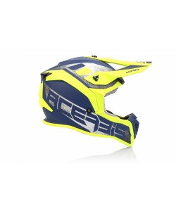 casco acerbis linear blu/giallo fluo