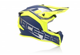 casco acerbis linear blu/giallo fluo