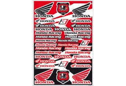Kit Adesivi Sponsor Rosso Nero honda